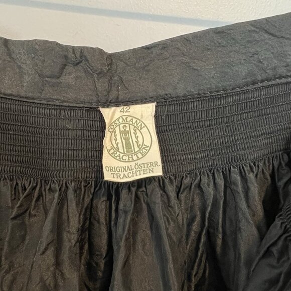Tostmann Trachten Black Dirndl Skirt Oktoberfest Whimsigoth Euro 42 US Medium - Picture 6 of 10